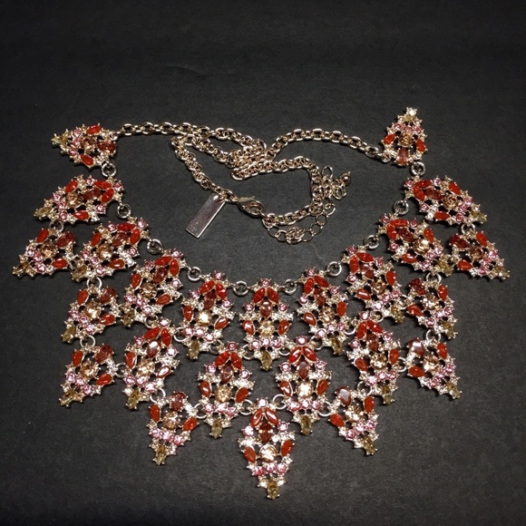 INC Multi-Crystal Triple-Row Statement Necklace - Picture 5 of 8